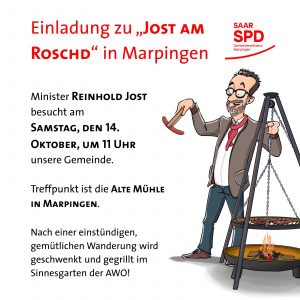 Read more about the article Minister Reinhold Jost besucht Marpingen. Schaut gerne vorbei!