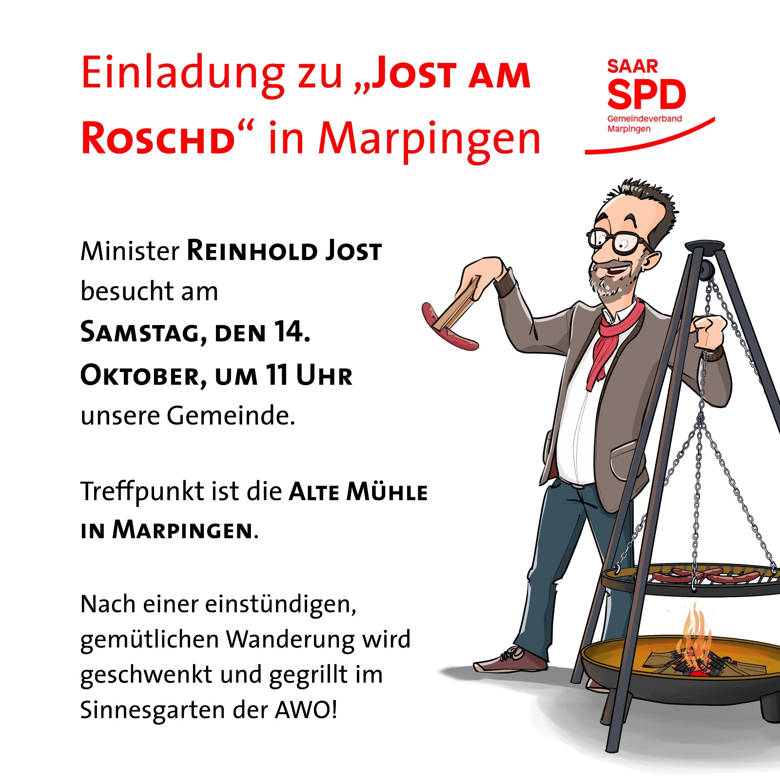 You are currently viewing Minister Reinhold Jost besucht Marpingen. Schaut gerne vorbei!